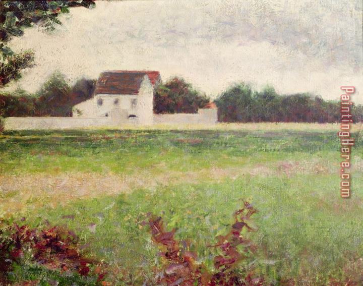 Georges Pierre Seurat Landscape in the Ile de France